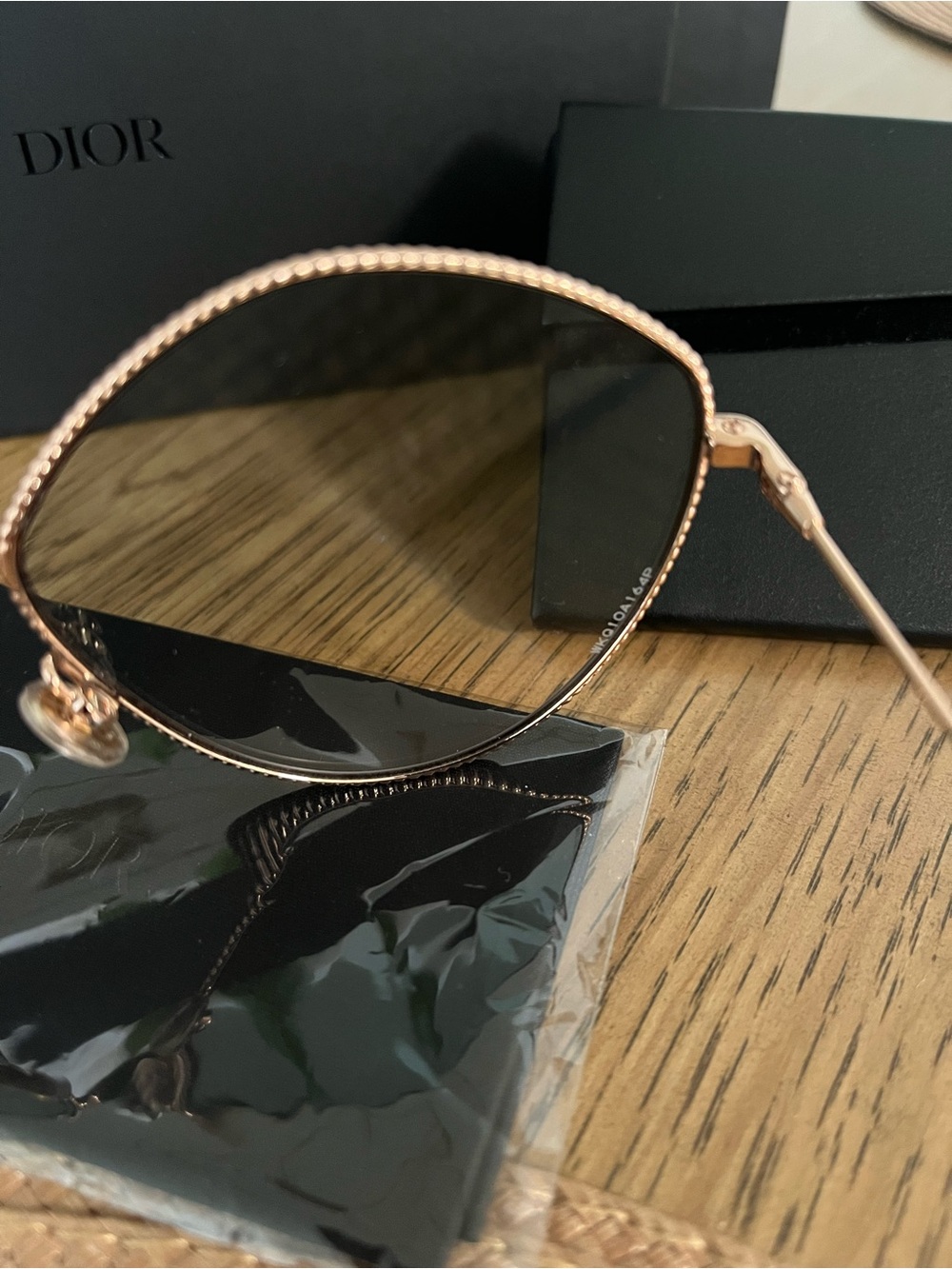 Dior Gold Frame Brown Lens Women's Sunglasses - Picture 4 of 10